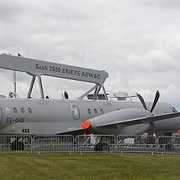 Saabs radar- och övervakningssystem Eriye, här i en version utvecklad för Pakistans flygvapen, visas upp på Farnborough Airshow år 2008.