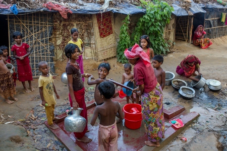 Flyktingläger i Kutupalong i Bangladesh.