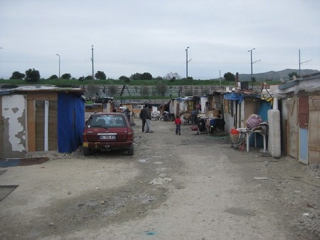 La Parette, informell bosättning år 2014 utanför Marseille i Frankrike med cirka 300 romer.