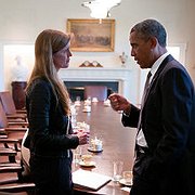 Samantha Power och Barack Obama i ”The Final Year”.