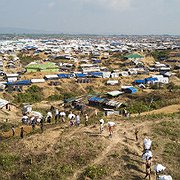 Flyktingläger för rohingyer i Kutupalong utanför Cox’s Bazar i Bangladesh.