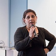 Monalisa Pruteanu, 32 år, arbetar som brobyggare på Göteborgs Räddningsmission och deltog i lördagens samtal med Johanna Westeson från svenska Amnesty om utsatta EU-medborgare.