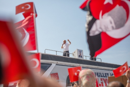 Presidentkandidaten Muharrem Ince från CHP.