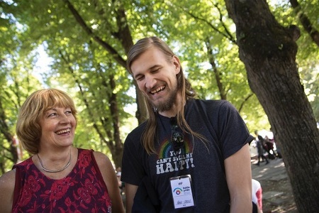 Janis Libeks (till höger) med mamma Liga Libeks. 