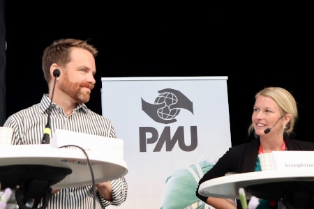 Hans Linde, ordförande för RFSU, och Josephine Sundqvist, doktor i religionssociologi och Svenska kyrkans regionala representant i östra Afrika.