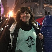 En demonstrant i Buenos Aires bär en tröja med texten ”min kropp, mina rättigheter”, som är ett av de slagord som används av den så kallade gröna vågen.