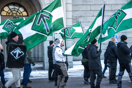NMR på marsch nedanför Stockholms slott år 2016. 