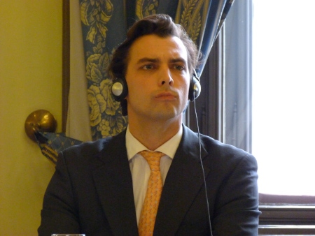 Thierry Baudet på möte hos ungerska vetenskapsakademin i februari 2016.