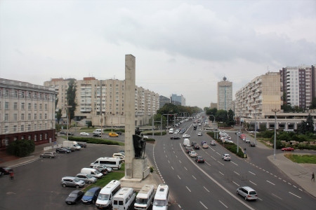 Det sovjetarkitektoniska arvet är tydligt i centrala Chisinau.