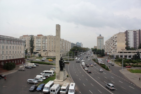  Det sovjetarkitektoniska arvet är tydligt i centrala Chisinau.