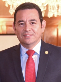 Jimmy Morales är president i Guatemala.