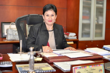  Thelma Aldana i Guatemala City i januari 2017 när hon var riksåklagare. 