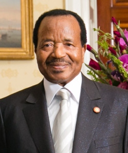 Paul Biya i Vita huset 2014. 