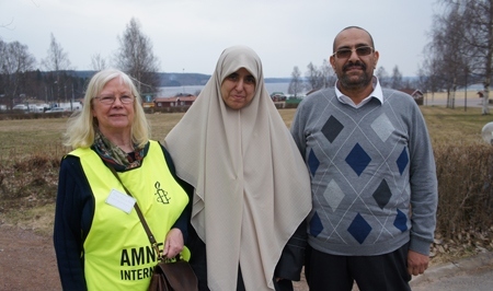 Ahmed Agiza åter i Värmland 2013. Här tillsammans med sin fru Hannan Attia.