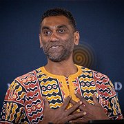 Kumi Naidoo vid en presskonferens den 16 augusti 2018 då han tillträdde som generalsekreterare för Amnesty International.