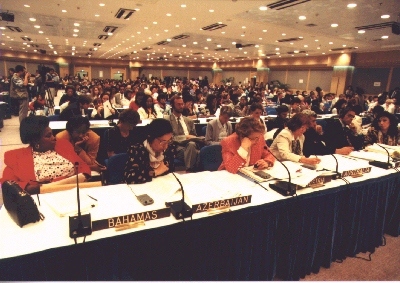 FN:s kvinnokonferens i Peking 1995.