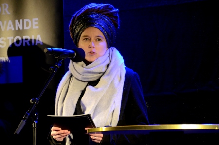 Kulturminister Amanda Lind (MP) berättade hur regeringen vill se till att minnet av Förintelsen inte bleknar.