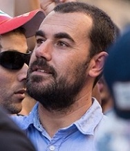 Nasser Zefzafi vid en demonstration 2017.