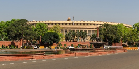 Parlamentet i New Delhi.
