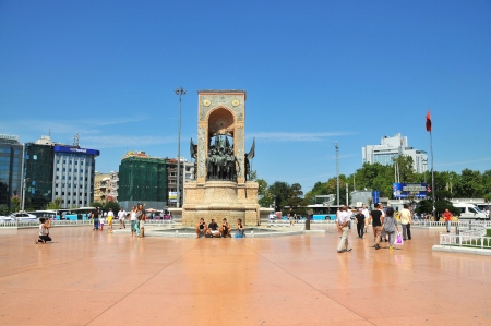 I Istanbul vann CHP lokalvalet men valet ska göras om 23 juni. Här Taksim-torget i centrala Istanbul.