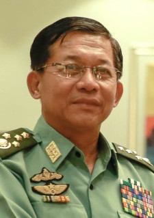 General Min Aung Hlaing leder Myanmars väpnade styrkor.