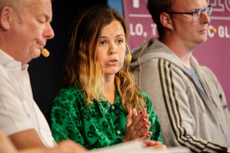 Göran Arrius, Linda Ingolfsdottir och Anders Österberg, biståndspolitisk talesperson för Socialdemokraterna.