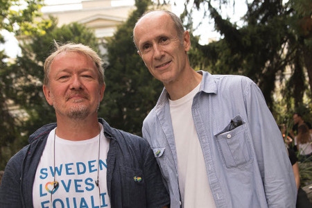 Johan Norqvist, förste ambassadsekreterare, och Torgny Svenungsson, ambassadråd vid Svenska ambassaden i Sarajevo.
