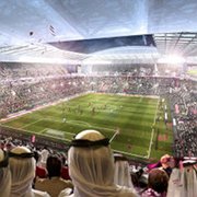 Så här ska  Al Rayyan-stadion, som nu renoveras, se ut när fotbolls-VM för herrar hålls år 2022. 