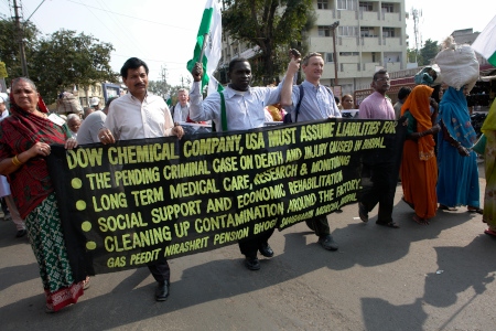 Protest i Bhopal år 2010.