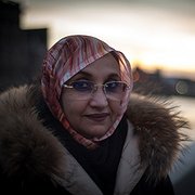 Aminatou Haidar i Stockholm.