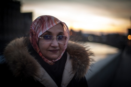 Aminatou Haidar i Stockholm.