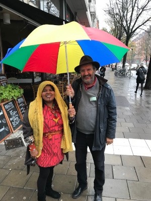 Sônia Guajajara tillsammans med Marco Armiero, verksam vid KTH i Stockholm och medarrangör av Marx2019.