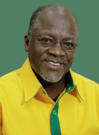 Tanzanias president John Magufuli som ställer upp för omval i år.