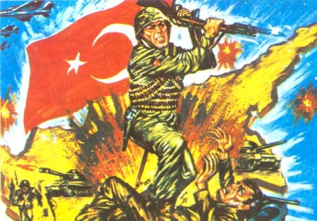 Turkisk propagandaaffisch sommaren 1974.