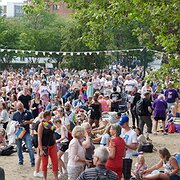 Omkring 15 000 personer deltog i den avslutande paraden vid Malmö Pride den 20 juli 2019.