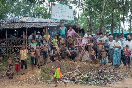 Rohingyer i Kutupalong-lägret i Cox's Bazar.