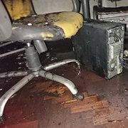 Redaktionslokalerna på Canal de Moçambique efter mordbranden. Redaktionslokalerna på Canal de Moçambique efter mordbranden.