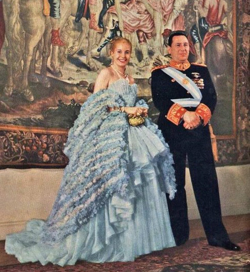 Presidentparet Eva och Juan Perón 1947.