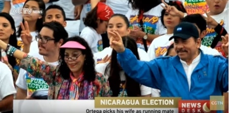 Presidentparet Rosario Murillo och Daniel Ortega.