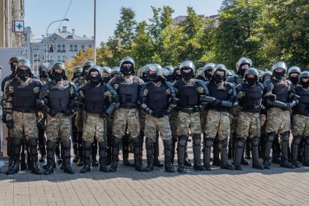 Inrikessoldater i Minsk 30 augusti.
