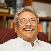 Gotabaya Rajapaksa, Sri Lankas president. Bilden tagen vid en intervju i maj 2018. 