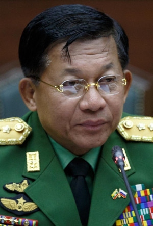 Min Aung Hlaing, chef för de väpnade styrkorna Tatmadaw, tog makten den 1 februari.