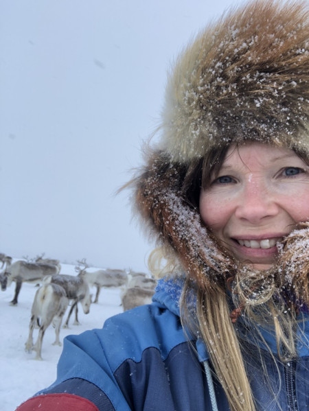 Ann-Helén Laestadius gör research i Sapmi.