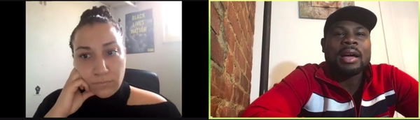 Sara Bessa och Derrick Ingram diskuterade övervakning i Sverige och USA.