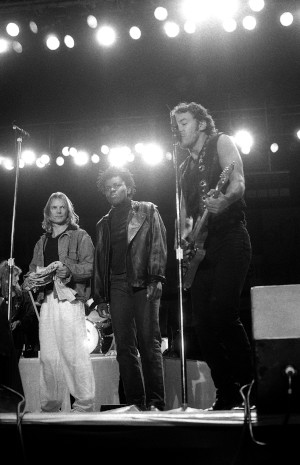 Sting, Tracy Chapman och Bruce Springsteen på Nepstadion den 6 september 1988.