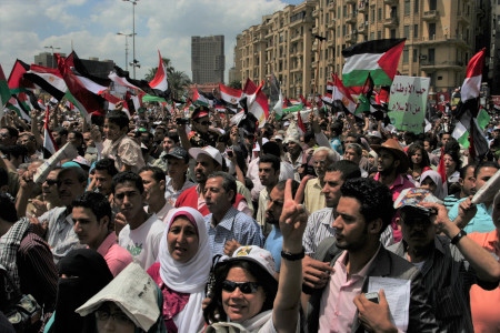 Tahrir-torget i Kairo, sommaren 2011. En våg av yttrandefrihet följde den egyptiska revolutionen. Sedan 2013 råder demonstrationsförbud.
