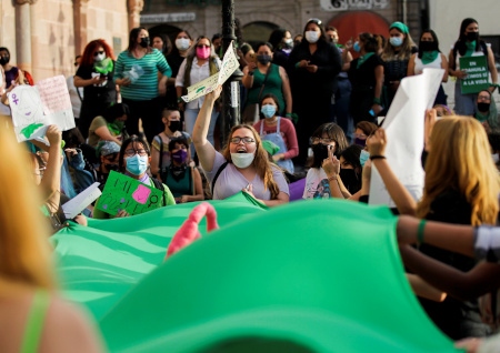 I Coahuilas huvudstad Saltillo välkomnades abortbeslutet i Mexikos högsta domstol.