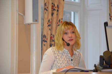 Östgruppens Maria Hamberg presenterade rapporten "Agenter för förändring".