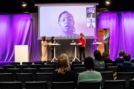 Njoki Gachanja från Kenya var med digitalt.
