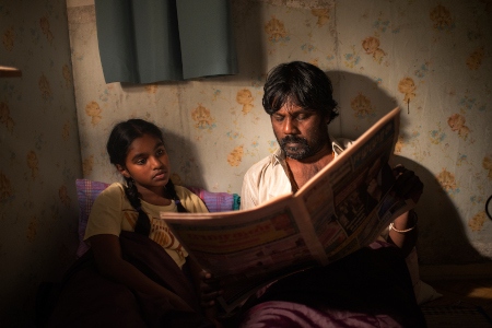 Claudine Vinasithamby och Jesuthasan Antonythasan i ”Dheepan”.